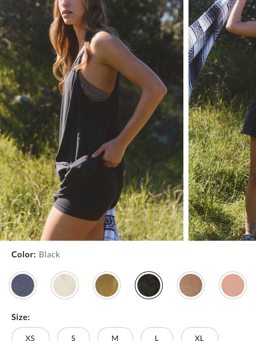 FP Movement by Free People Black Sleeveless Romper